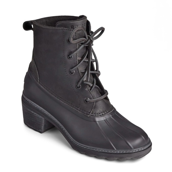 Sperry Saltwater Heeled Waterproof Duck Boot Size 8 - Picture 3 of 10